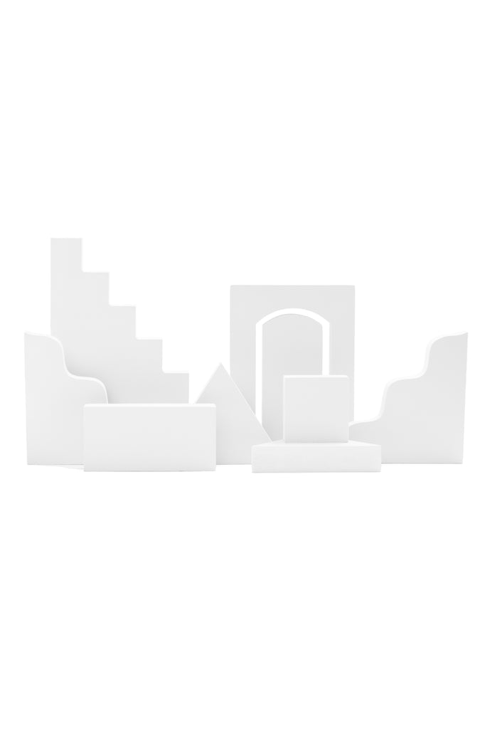 White Geometric Photography Props for Stunning Displays