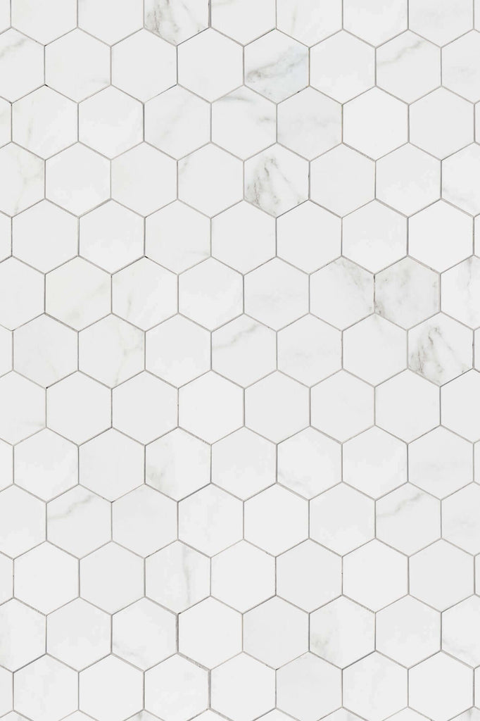 Hexagon Marbled Tiles Photography Backdrop, backdrop, CM Props & Backdrops