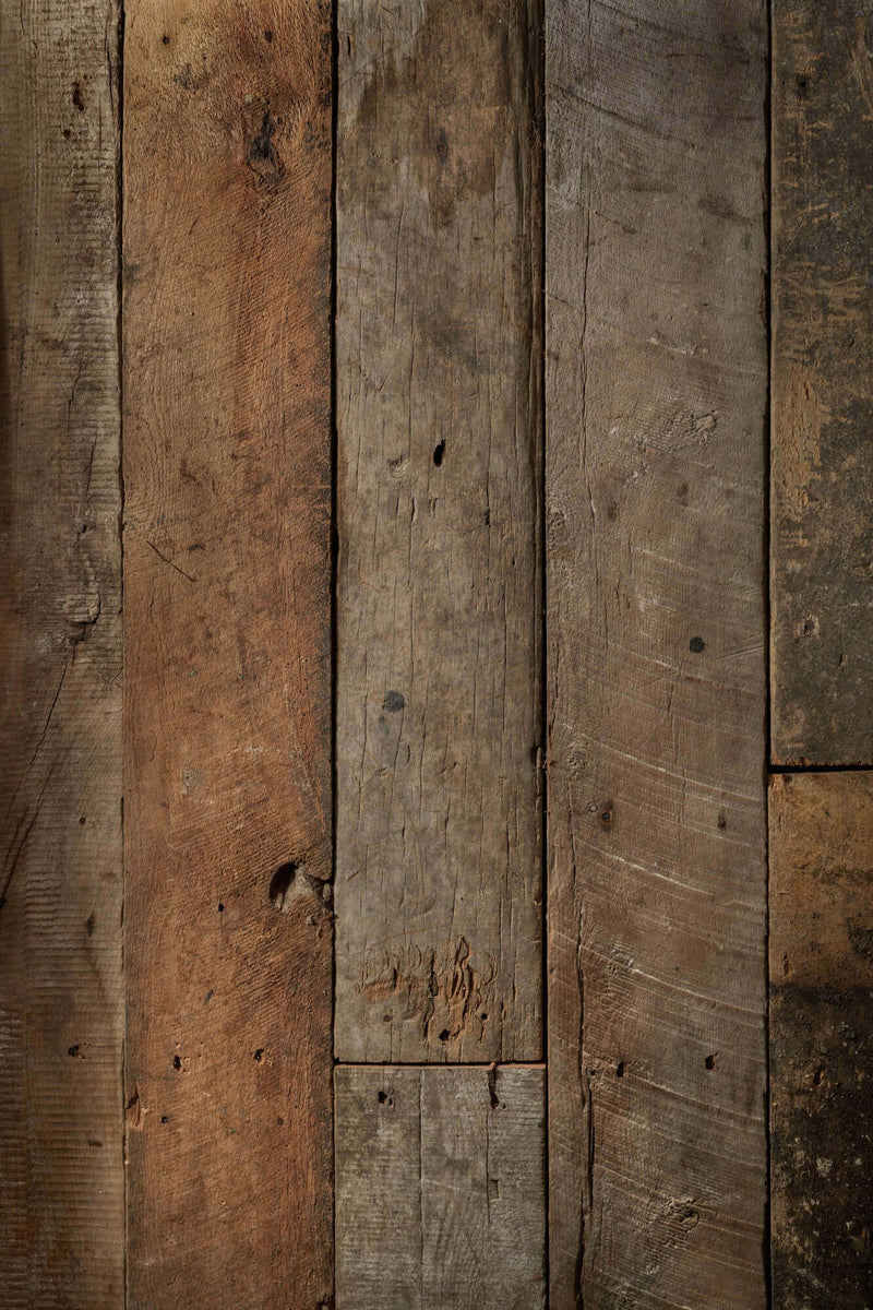 Rustic Shed Vinyl Photography Backdrop | Rich Dark Wood